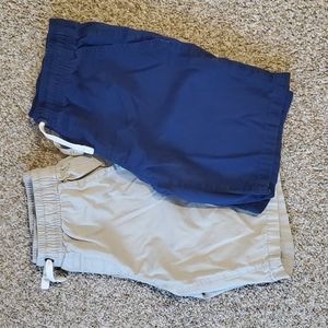 Lands End Lot of 2 Boy Shorts Tan Navy Size Medium 10/12 School Dress Church